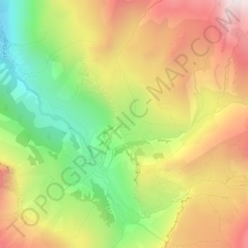 Mappa topografica Cabanes de la Terce, altitudine, rilievo