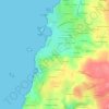 Mappa topografica Kervilon, altitudine, rilievo