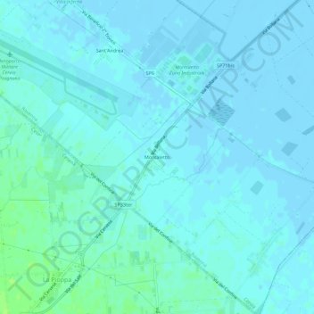 Mappa topografica Montaletto, altitudine, rilievo