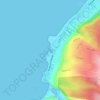 Mappa topografica Sharks Cove, altitudine, rilievo