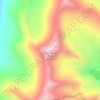 Mappa topografica Cathedral Peak, altitudine, rilievo