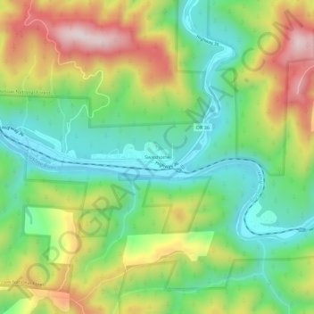 Mappa topografica Swisshome, altitudine, rilievo