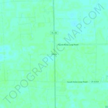 Mappa topografica Felda, altitudine, rilievo
