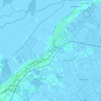 Mappa topografica Ex Distilleria, altitudine, rilievo