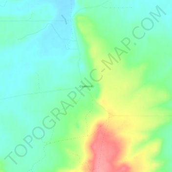 Mappa topografica Coalmont, altitudine, rilievo