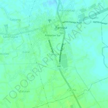 Mappa topografica Samput, altitudine, rilievo