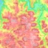 Mappa topografica Gidgegannup, altitudine, rilievo