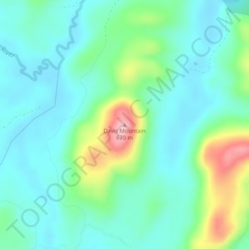 Mappa topografica Davis Mountain, altitudine, rilievo