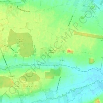 Mappa topografica Laborde au Château, altitudine, rilievo