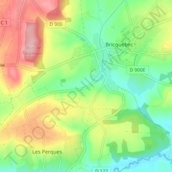 Mappa topografica La Source, altitudine, rilievo
