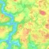 Mappa topografica Brangoulo, altitudine, rilievo