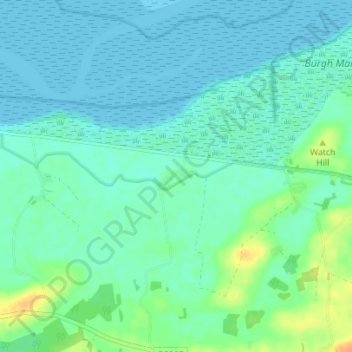 Mappa topografica Boustead Hill, altitudine, rilievo