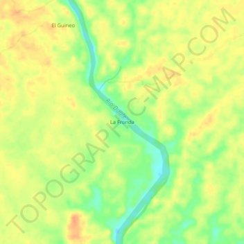 Mappa topografica La Fronda, altitudine, rilievo
