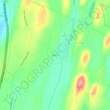 Mappa topografica Plutarch, altitudine, rilievo