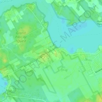 Mappa topografica Cap Saint-Jacques, altitudine, rilievo