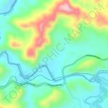 Mappa topografica Casablanca, altitudine, rilievo