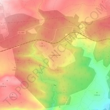 Mappa topografica Ciudad Ducal, altitudine, rilievo