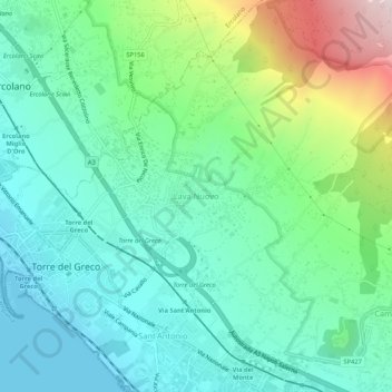 Mappa topografica Lava Nuovo, altitudine, rilievo