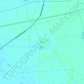 Mappa topografica Sega, altitudine, rilievo