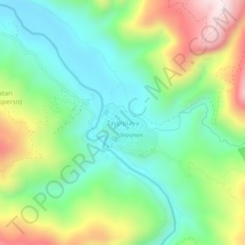 Mappa topografica Taypiplaya, altitudine, rilievo