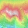 Mappa topografica Monte Celo, altitudine, rilievo