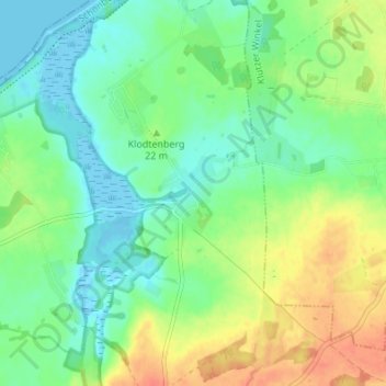 Mappa topografica Harkensee, altitudine, rilievo