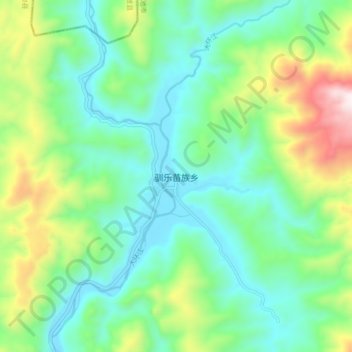 Mappa topografica 驯乐苗族乡, altitudine, rilievo