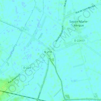 Mappa topografica Hennuin, altitudine, rilievo
