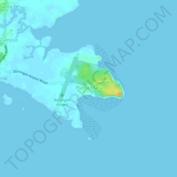 Mappa topografica Punta Maria, altitudine, rilievo