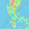 Mappa topografica Rizal, altitudine, rilievo