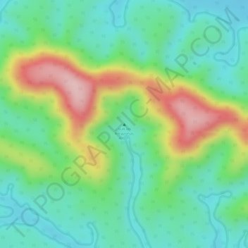Mappa topografica Vulcão Amazonas, altitudine, rilievo