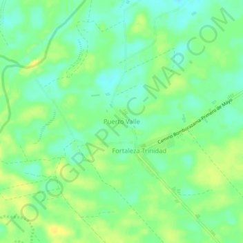 Mappa topografica Puerto Valle, altitudine, rilievo