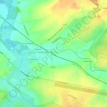 Mappa topografica Sauges, altitudine, rilievo