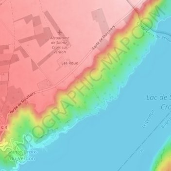 Mappa topografica Paraloup, altitudine, rilievo
