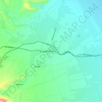 Mappa topografica Jamrud, altitudine, rilievo
