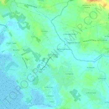 Mappa topografica La Piolais, altitudine, rilievo