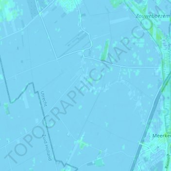 Mappa topografica Broek, altitudine, rilievo