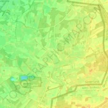 Mappa topografica Ratum, altitudine, rilievo