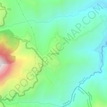 Mappa topografica Viswema, altitudine, rilievo