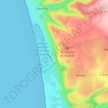 Mappa topografica Le Grand Thot, altitudine, rilievo