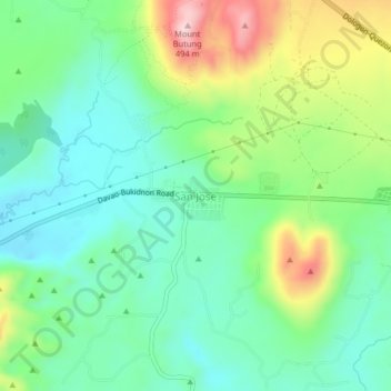 Mappa topografica San Jose, altitudine, rilievo