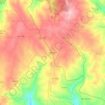 Mappa topografica Barracão, altitudine, rilievo