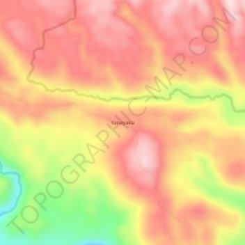 Mappa topografica Yanayaku, altitudine, rilievo
