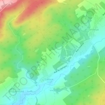 Mappa topografica Beau Champ, altitudine, rilievo