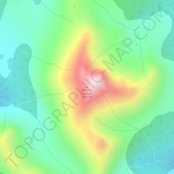 Mappa topografica Mount Dalton, altitudine, rilievo