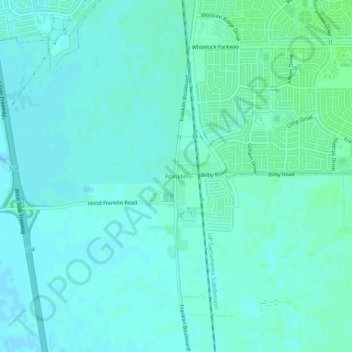 Mappa topografica Franklin, altitudine, rilievo