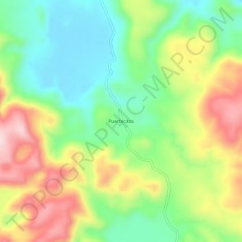 Mappa topografica Puertecitos, altitudine, rilievo