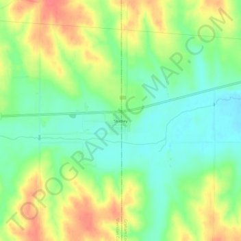 Mappa topografica Studley, altitudine, rilievo