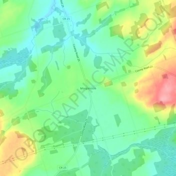 Mappa topografica Morganston, altitudine, rilievo