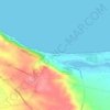 Mappa topografica Platamona, altitudine, rilievo